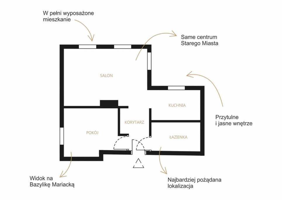 Urokliwy Apartament Gdansk Appartamento Esterno foto